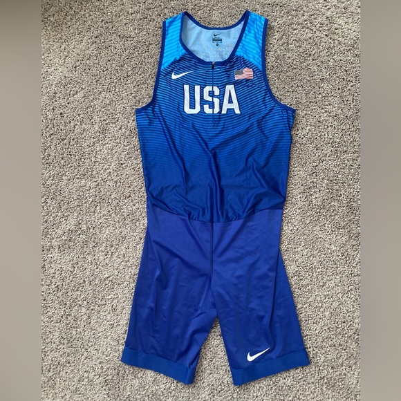 Nike USA Olympic Team Issued Track Field Sprint Suit Men's Size